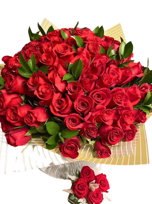 BOUQUET DE 50 ROSAS, ramos de 12 tallos a 500 tallos de rosas