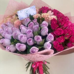 TRÍO ROSES LUXURY BOUQUET RAMO DE FLORES TRES COLORES