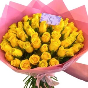 50 AMARILLO LOVE LUXURY BOUQUET RAMO DE FLORES